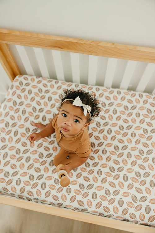 Copper Pearl Premium Knit Fitted Crib Sheet | Blitz